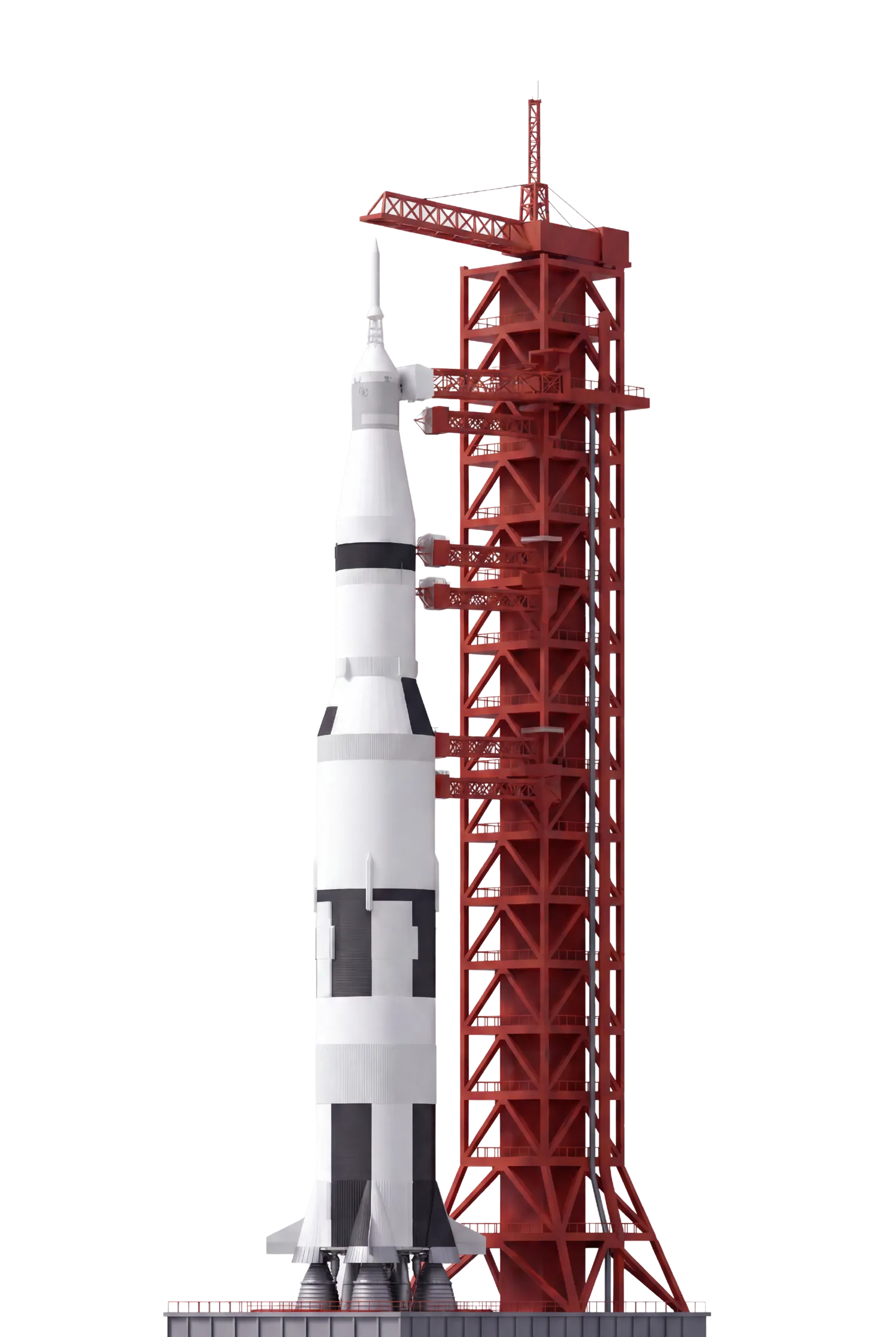 Saturn V rocket launch platform gantry tower